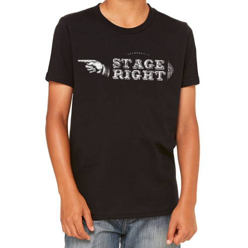 Stage Right - youth unisex black theatre t-shirt